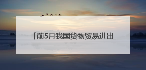 前5月我国货物贸易进出口同比增长2.5% 对东盟、欧盟进出口增长
