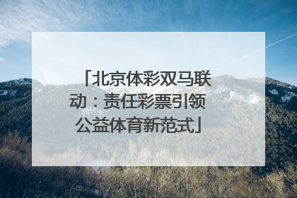 北京体彩双马联动：责任彩票引领公益体育新范式