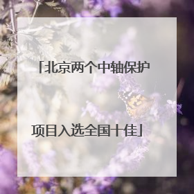 北京两个中轴保护项目入选全国十佳
