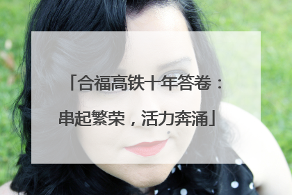 合福高铁十年答卷：串起繁荣，活力奔涌