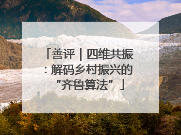 善评｜四维共振：解码乡村振兴的“齐鲁算法”