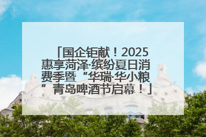 国企钜献！2025惠享菏泽·缤纷夏日消费季暨“华瑞·华小粮”青岛啤酒节启幕！