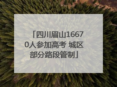 四川眉山16670人参加高考 城区部分路段管制