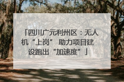 四川广元利州区：无人机“上岗” 助力项目建设跑出“加速度”