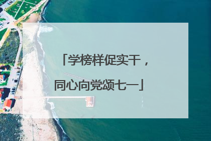 学榜样促实干，同心向党颂七一