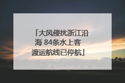 大风侵扰浙江沿海 84条水上客渡运航线已停航