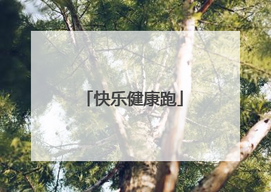 快乐健康跑