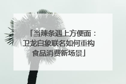 当辣条遇上方便面：卫龙白象联名如何重构食品消费新场景