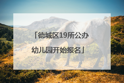 德城区19所公办幼儿园开始报名