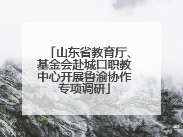 山东省教育厅、基金会赴城口职教中心开展鲁渝协作专项调研