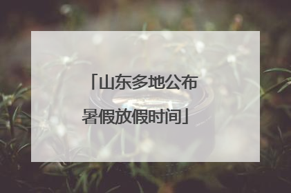 山东多地公布暑假放假时间