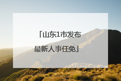 山东1市发布最新人事任免
