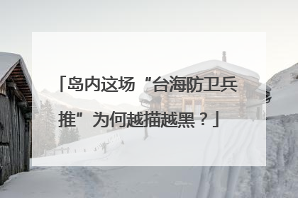 岛内这场“台海防卫兵推”为何越描越黑？