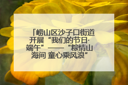 崂山区沙子口街道开展“我们的节日·端午”——“粽情山海间 童心乘风浪”文明实践活动