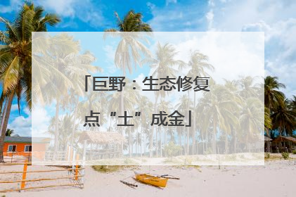巨野：生态修复点“土”成金