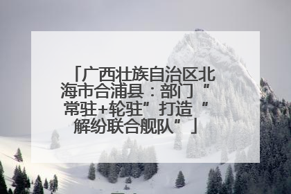 广西壮族自治区北海市合浦县：部门“常驻+轮驻”打造“解纷联合舰队”