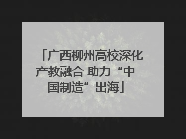 广西柳州高校深化产教融合 助力“中国制造”出海