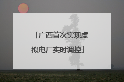 广西首次实现虚拟电厂实时调控