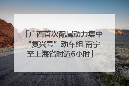 广西首次配属动力集中“复兴号”动车组 南宁至上海省时近6小时