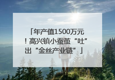 年产值1500万元！高兴镇小蚕茧“吐”出“金丝产业链”