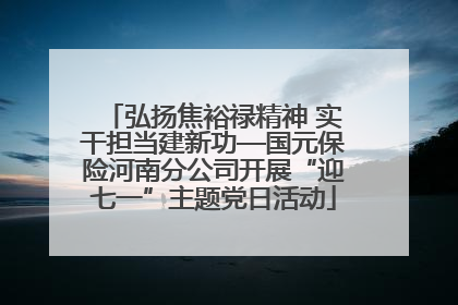 弘扬焦裕禄精神 实干担当建新功—国元保险河南分公司开展“迎七一”主题党日活动