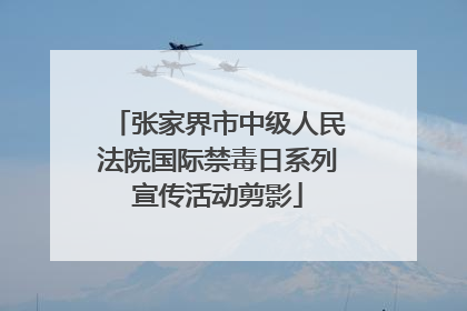 张家界市中级人民法院国际禁毒日系列宣传活动剪影