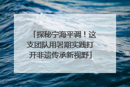 探秘宁海平调！这支团队用暑期实践打开非遗传承新视野