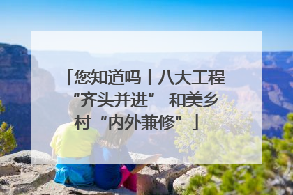 您知道吗丨八大工程“齐头并进” 和美乡村“内外兼修”