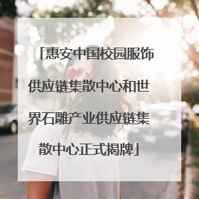 惠安中国校园服饰供应链集散中心和世界石雕产业供应链集散中心正式揭牌