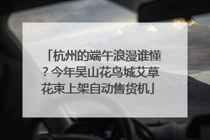 杭州的端午浪漫谁懂？今年吴山花鸟城艾草花束上架自动售货机
