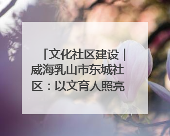 文化社区建设｜威海乳山市东城社区：以文育人照亮成长灯塔