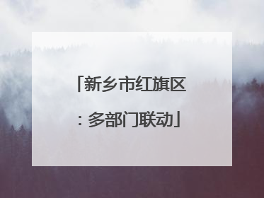 新乡市红旗区：多部门联动