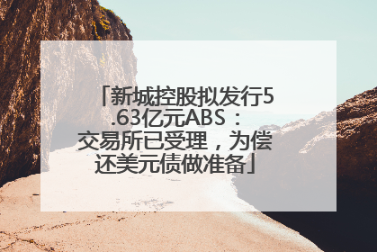 新城控股拟发行5.63亿元ABS：交易所已受理，为偿还美元债做准备