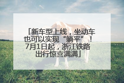 新车型上线，坐动车也可以实现“躺平”！7月1日起，浙江铁路出行惊喜满满