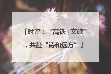 时评：“高铁+文旅”，共赴“诗和远方”