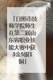 日照市技师学院师生在第二届山东省职业技能大赛中获3金5银1铜