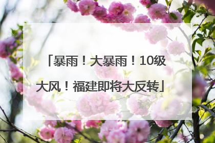 暴雨！大暴雨！10级大风！福建即将大反转