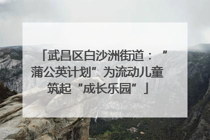武昌区白沙洲街道：“蒲公英计划”为流动儿童筑起“成长乐园”