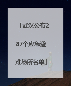 武汉公布287个应急避难场所名单