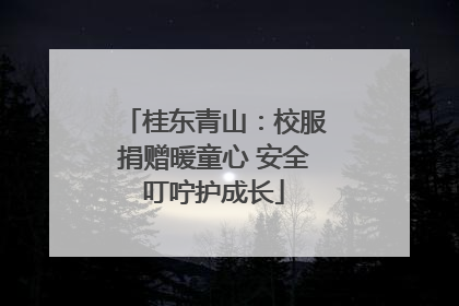 桂东青山：校服捐赠暖童心 安全叮咛护成长