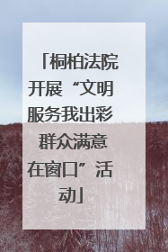 桐柏法院开展“文明服务我出彩 群众满意在窗口”活动