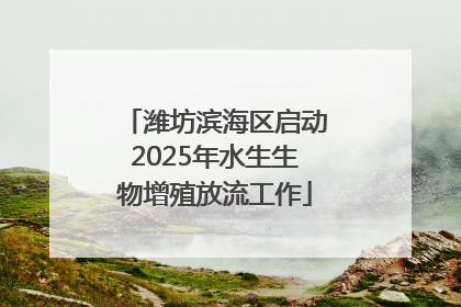 潍坊滨海区启动2025年水生生物增殖放流工作
