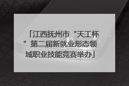 江西抚州市“天工杯”第二届新就业形态领域职业技能竞赛举办