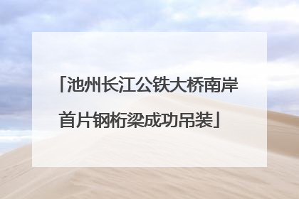 池州长江公铁大桥南岸首片钢桁梁成功吊装