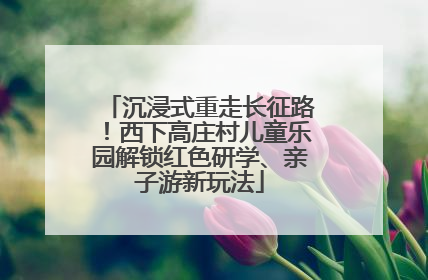 沉浸式重走长征路！西下高庄村儿童乐园解锁红色研学、亲子游新玩法