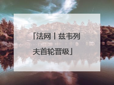 法网丨兹韦列夫首轮晋级