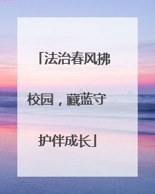 法治春风拂校园，藏蓝守护伴成长