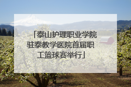 泰山护理职业学院驻泰教学医院首届职工篮球赛举行