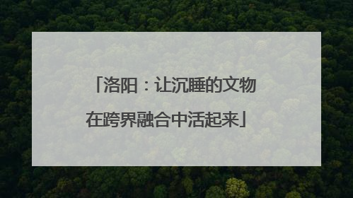 洛阳：让沉睡的文物在跨界融合中活起来