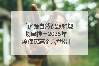 济源自然资源和规划局推出2025年度便民惠企六举措